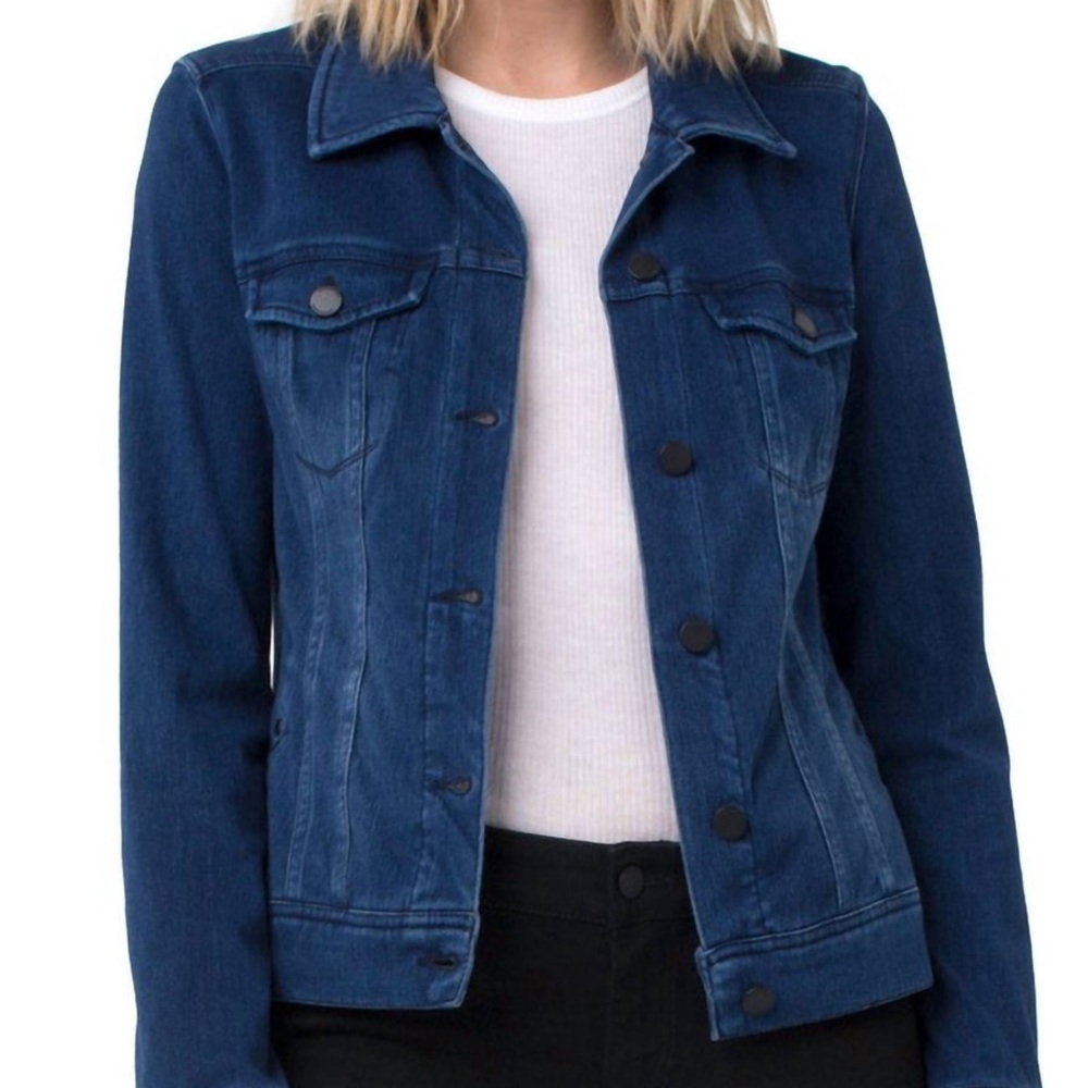 Liverpool Denim Jacket Powerflex Dark Americana XS